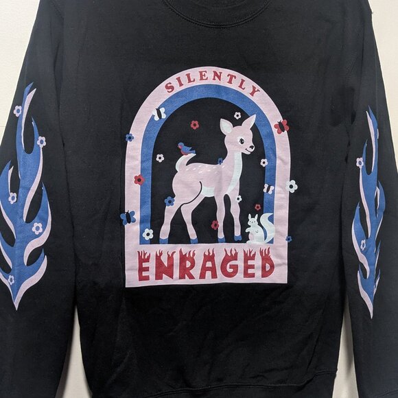 Silently Enraged Deer Heavy Duty Gildan Sweater - Picture 1 of 3